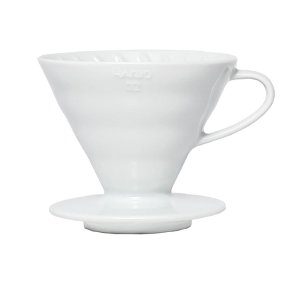 V60 Ceramic Coffee Dripper 02 Classic in White