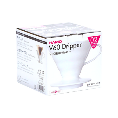 V60 Ceramic Coffee Dripper 02 Classic in White